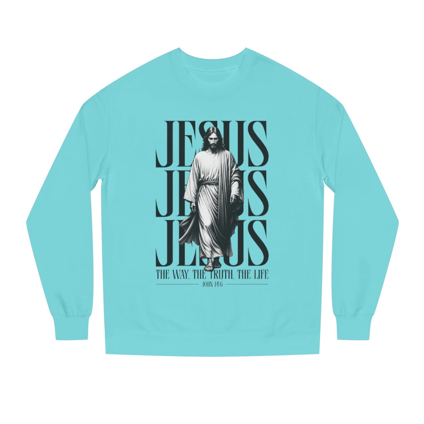 Jesus Crewneck Sweatshirt – The Way The Truth The Life Graphic