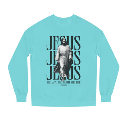 Jesus Crewneck Sweatshirt – The Way The Truth The Life Graphic