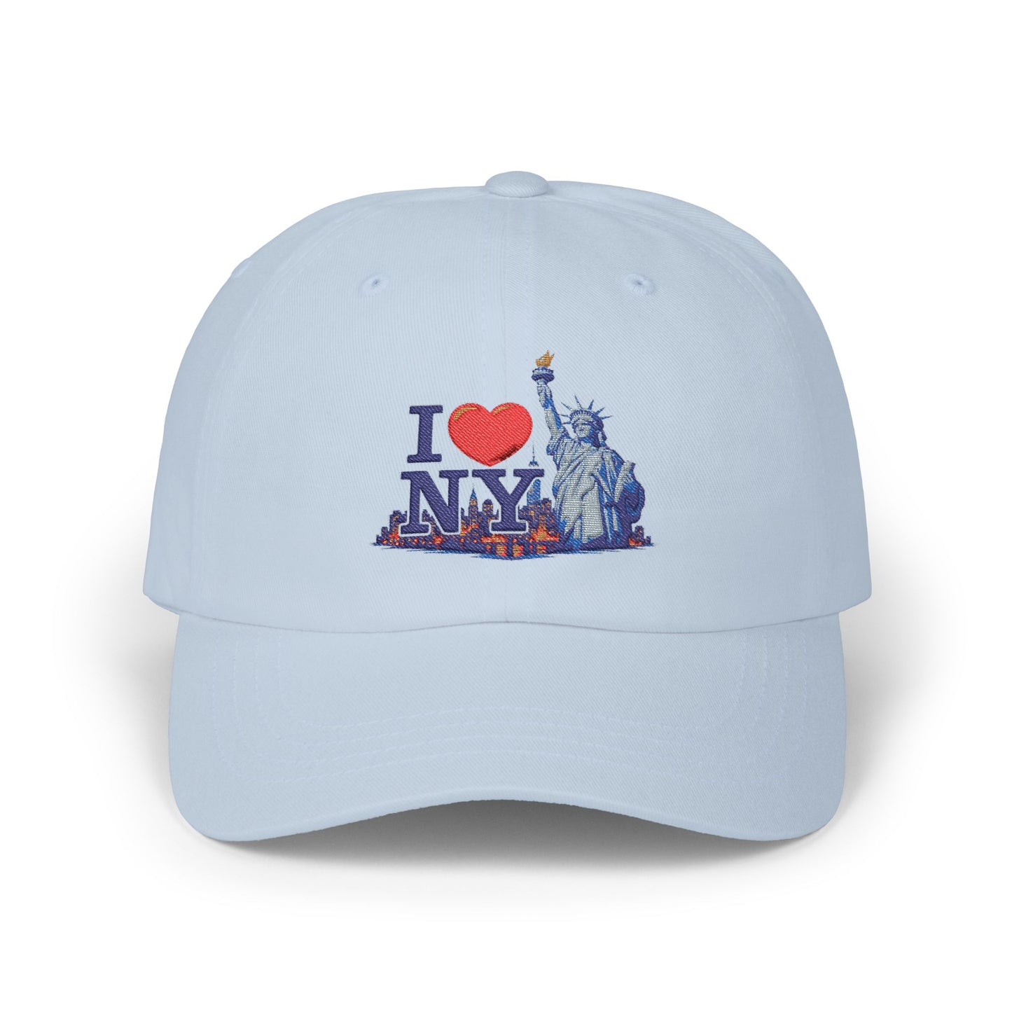 I  NY Statue of Liberty Dad Cap — Classic White Baseball Hat