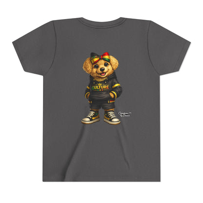 Youth Tee — Cute Rasta Bear "Culture" Graphic Kids T-Shirt