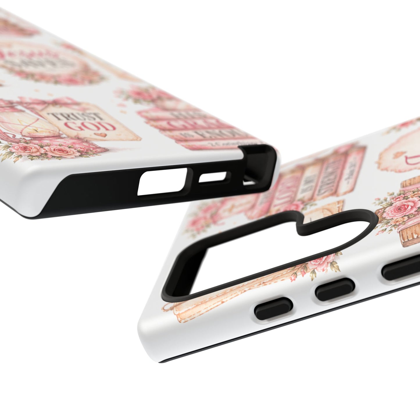 Faith Phone Case — 'Jesus Saves' Floral Christian Scripture iPhone Case