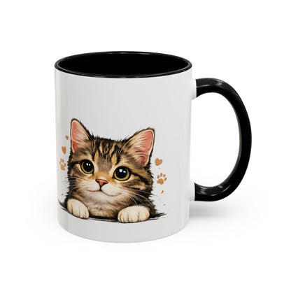 Cat Mug — "Crazy Cat Lady" Cute Kitten Accent Coffee Mug (11/15 oz)