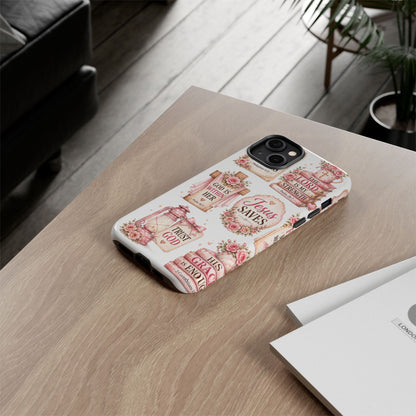 Christian Phone Case — Jesus Saves Floral Tough Case with 'God Is Within Her' & 'Trust God' Design