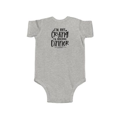 Baby Bodysuit – “I’m Not Crying I’m Ordering Dinner” Funny Infant Onesie