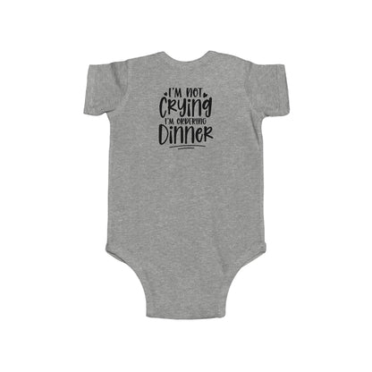 Baby Bodysuit – “I’m Not Crying I’m Ordering Dinner” Funny Infant Onesie