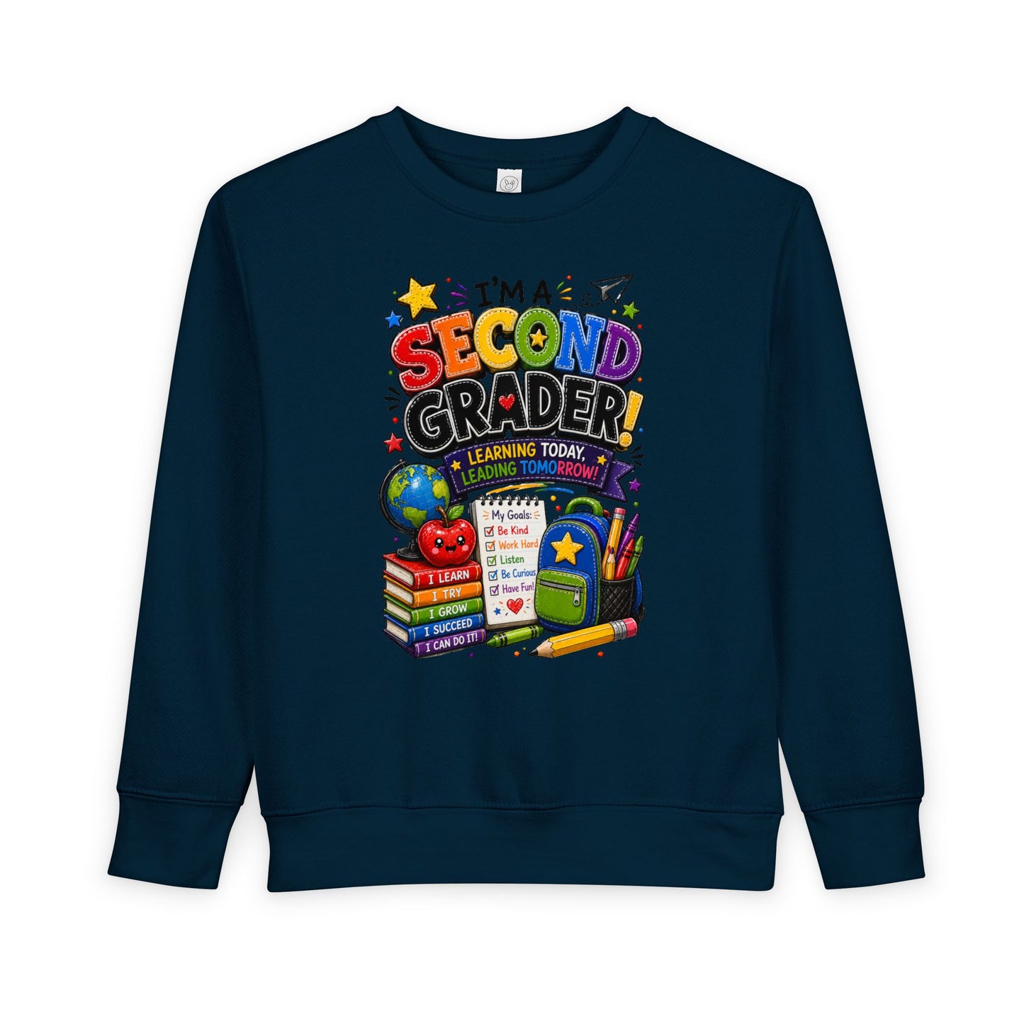 I'm a Second Grader Toddler Sweatshirt — Cute Back-to-School Kids Crewneck