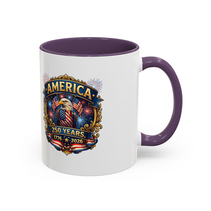 250th America Eagle Coffee Mug — Patriotic 1776–2026 Anniversary Accent Mug