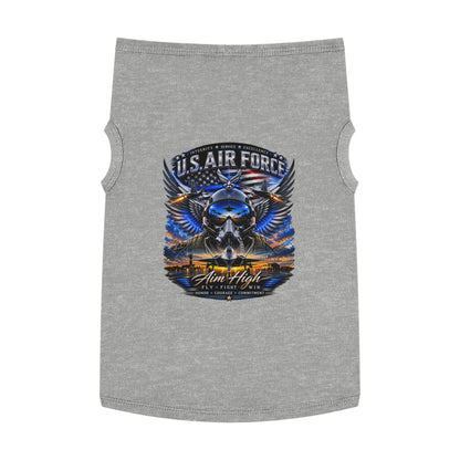 U.S. Air Force Pet Tank Top - "Aim High" Military Pilot Dog Shirt