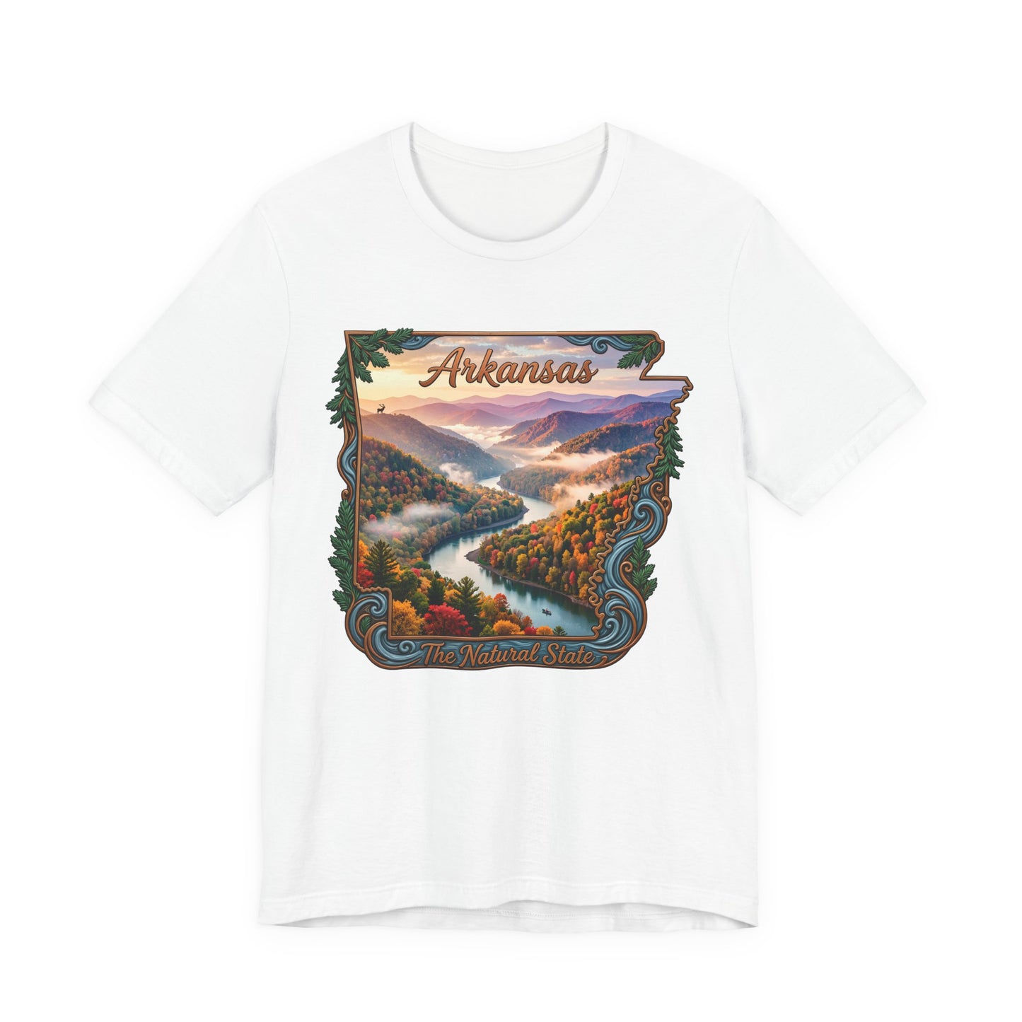 Arkansas Scenic River Tee — The Natural State Retro Landscape T-Shirt