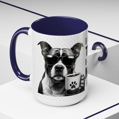Dog Lover Coffee Mug — "I Don't Need Therapy I Just Need My Dog (And Coffee)" Accent Mug