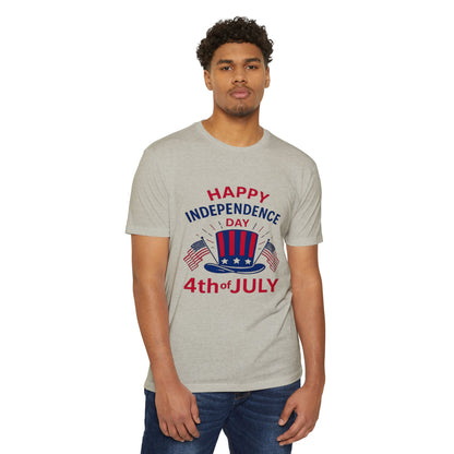 4th of July T-Shirt – "Happy Independence Day" Patriotic USA Tee