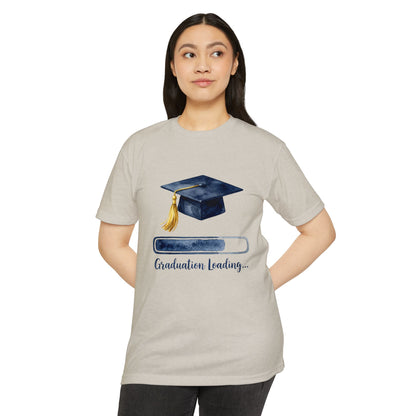 Graduation Loading T-Shirt — Cap & Progress Bar Grad Tee