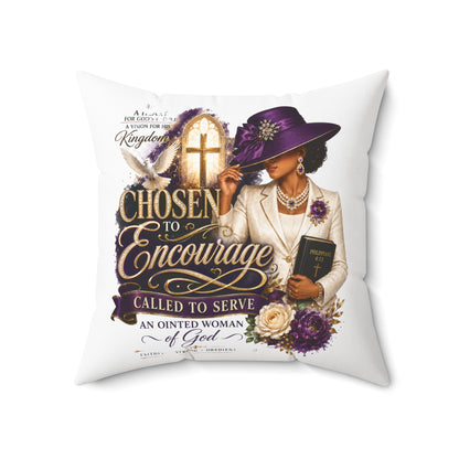 Christian Decorative Pillow — "Chosen to Encourage" Church Ladies Accent Pillow