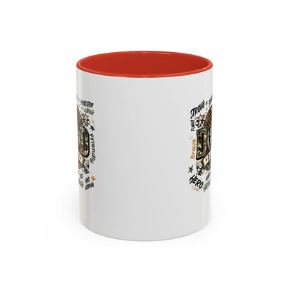 Dad King Lion Coffee Mug — 'Dad: The King' Accent 11/15oz Gift