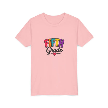 Fifth Grade Kids T‑Shirt – Colorful Back-to-School Tee with Heart