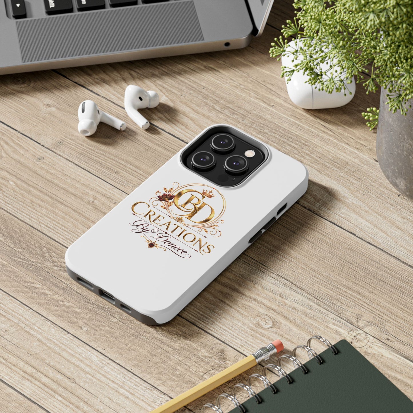 BD Creations By Donece Elegant Logo Tough Phone Case — Protective iPhone Cover