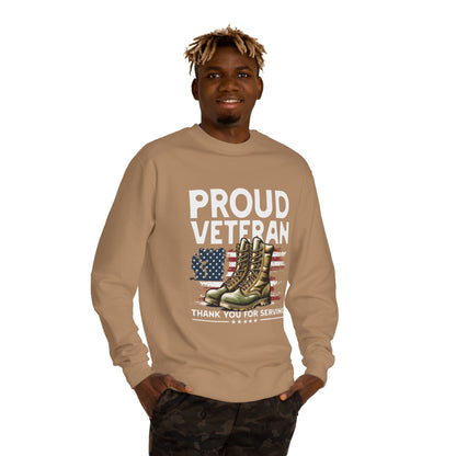 Proud Veteran Crewneck Sweatshirt - Thank You For Serving