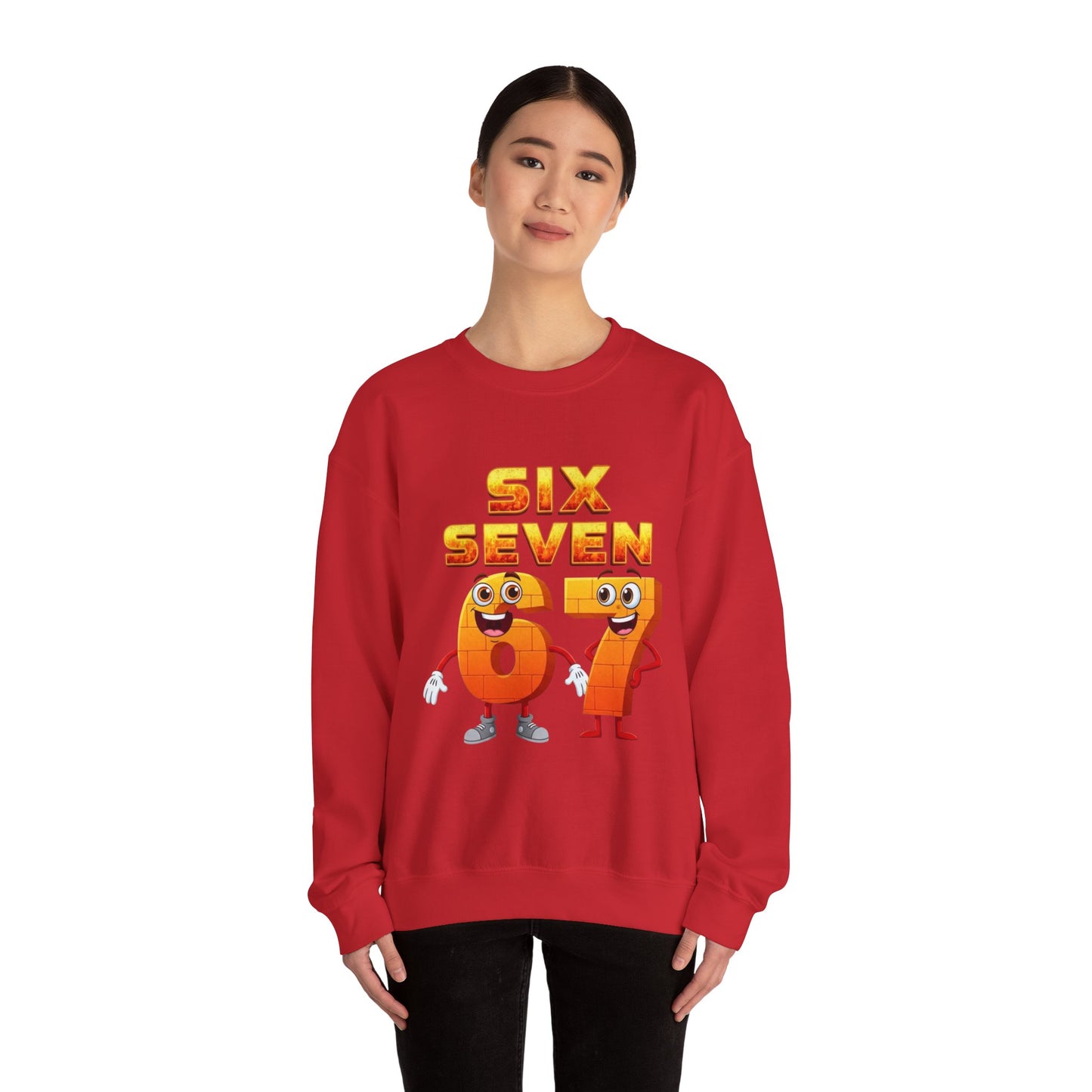 Six Seven 67 Cartoon Graphic Sweatshirt