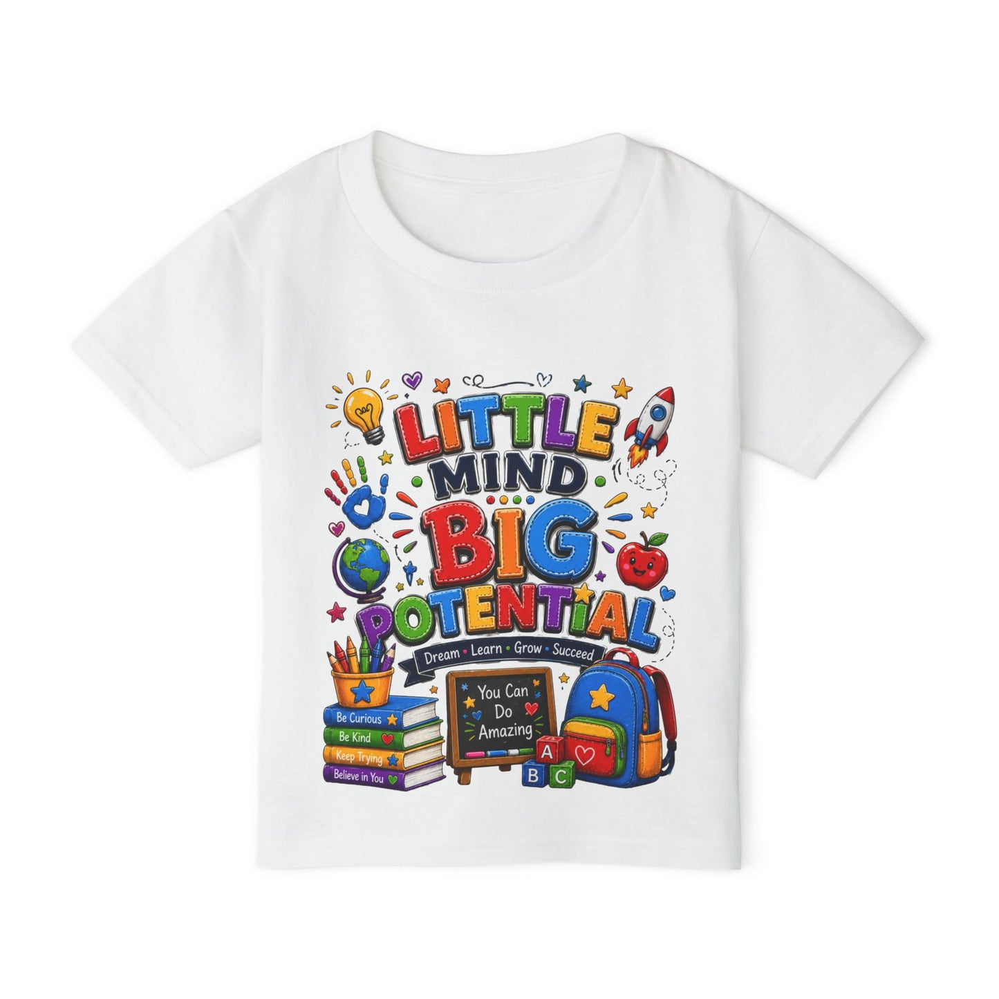 Toddler T‑Shirt — "Little Mind Big Potential" Back‑to‑School Graphic Tee