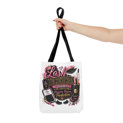 Lash Technician Tote Bag — Glam Beauty Artist Gift, ‘Lash Technician: Enhancing Beauty’ Design