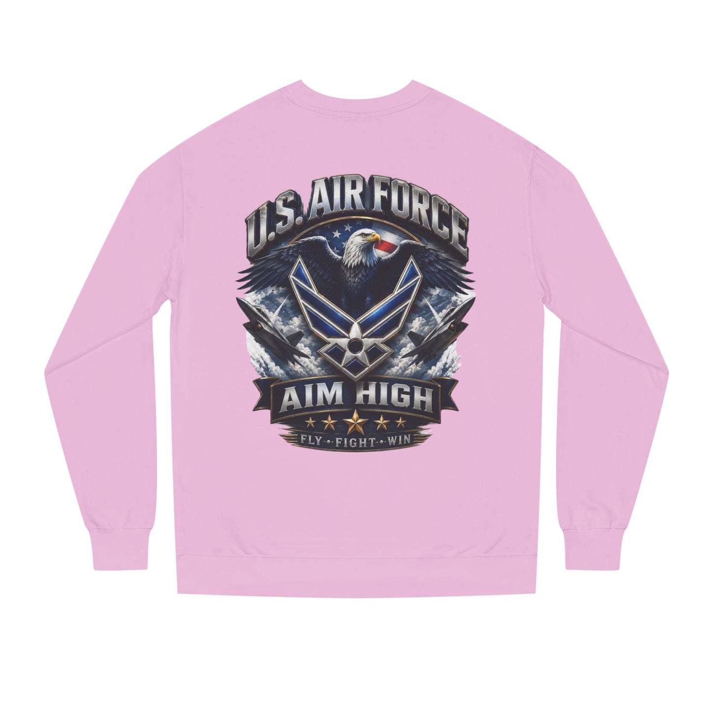 Air Force Crewneck Sweatshirt — "U.S. Air Force Aim High" Military Logo Pullover