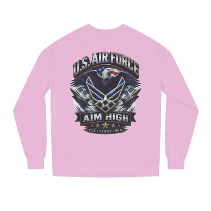 Air Force Crewneck Sweatshirt — "U.S. Air Force Aim High" Military Logo Pullover