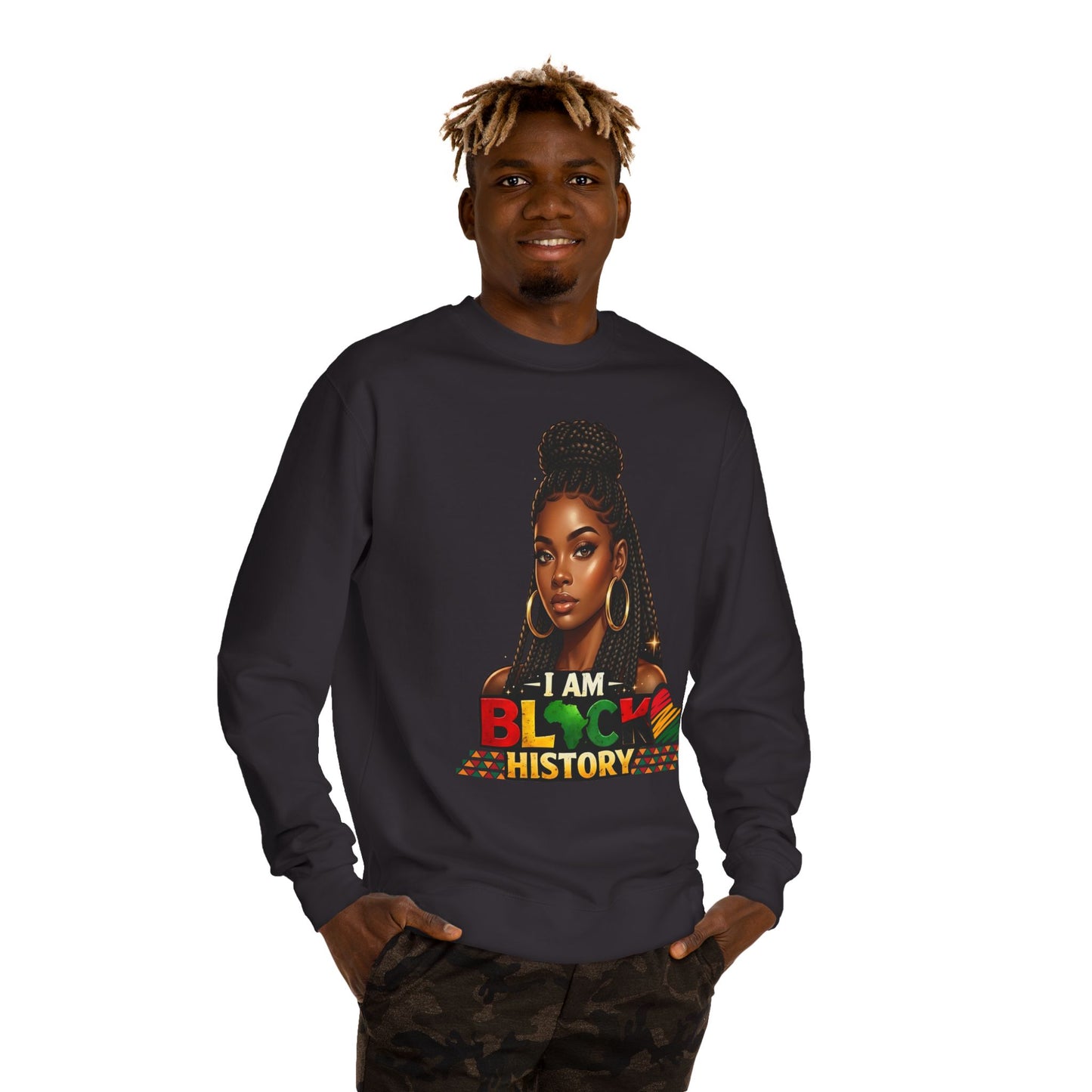 I Am Black History Sweatshirt — Afrocentric Black History Month Crewneck