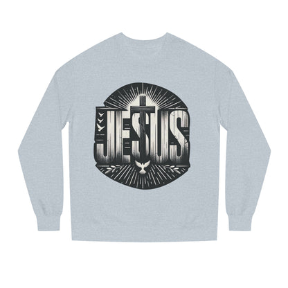 Jesus Graphic Sweatshirt — Vintage Religious Cross & Lamb Crewneck