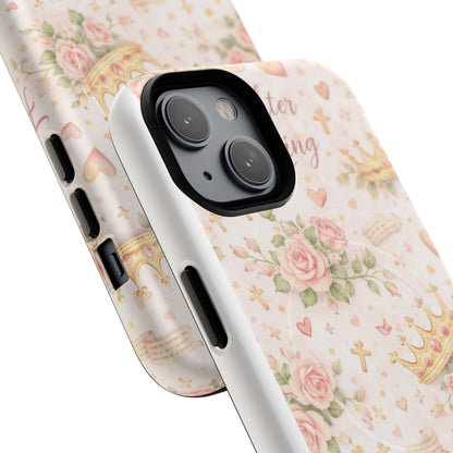 Daughter of the King Floral Phone Case — Tough Magnetic Protective Cover