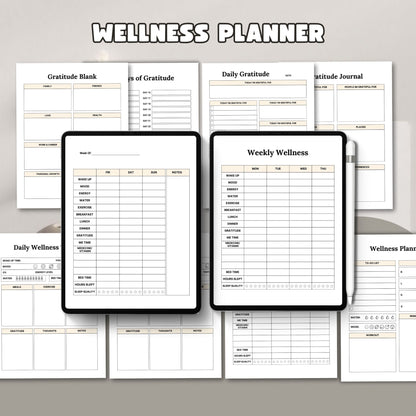 Wellness Planner Printable | Daily Health, Self-Care & Balanced Lifestyle Tracker