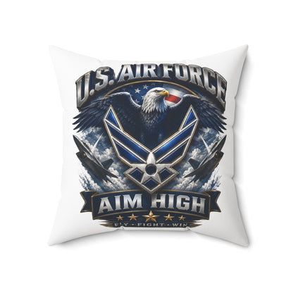 U.S. Air Force "Aim High" Decorative Pillow - Bald Eagle Military Throw Pillow