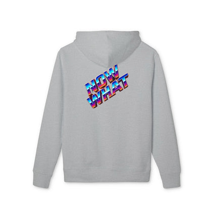 Now What Hoodie — Retro 3D Text Graphic Pullover