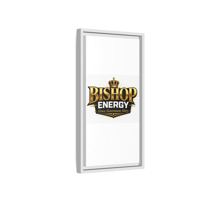 Framed Canvas Art - "Bishop Energy" Gold Crown Logo (Matte)