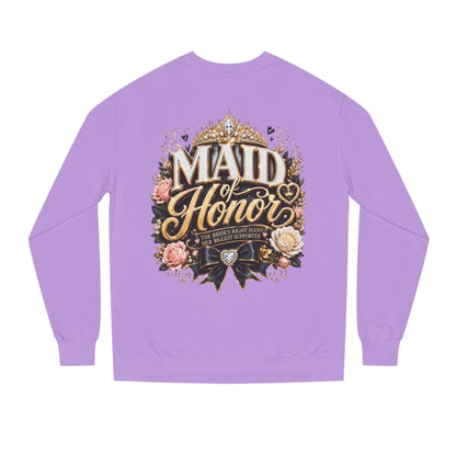 Maid of Honor Sweatshirt - Floral Crown Bridal Party Crewneck