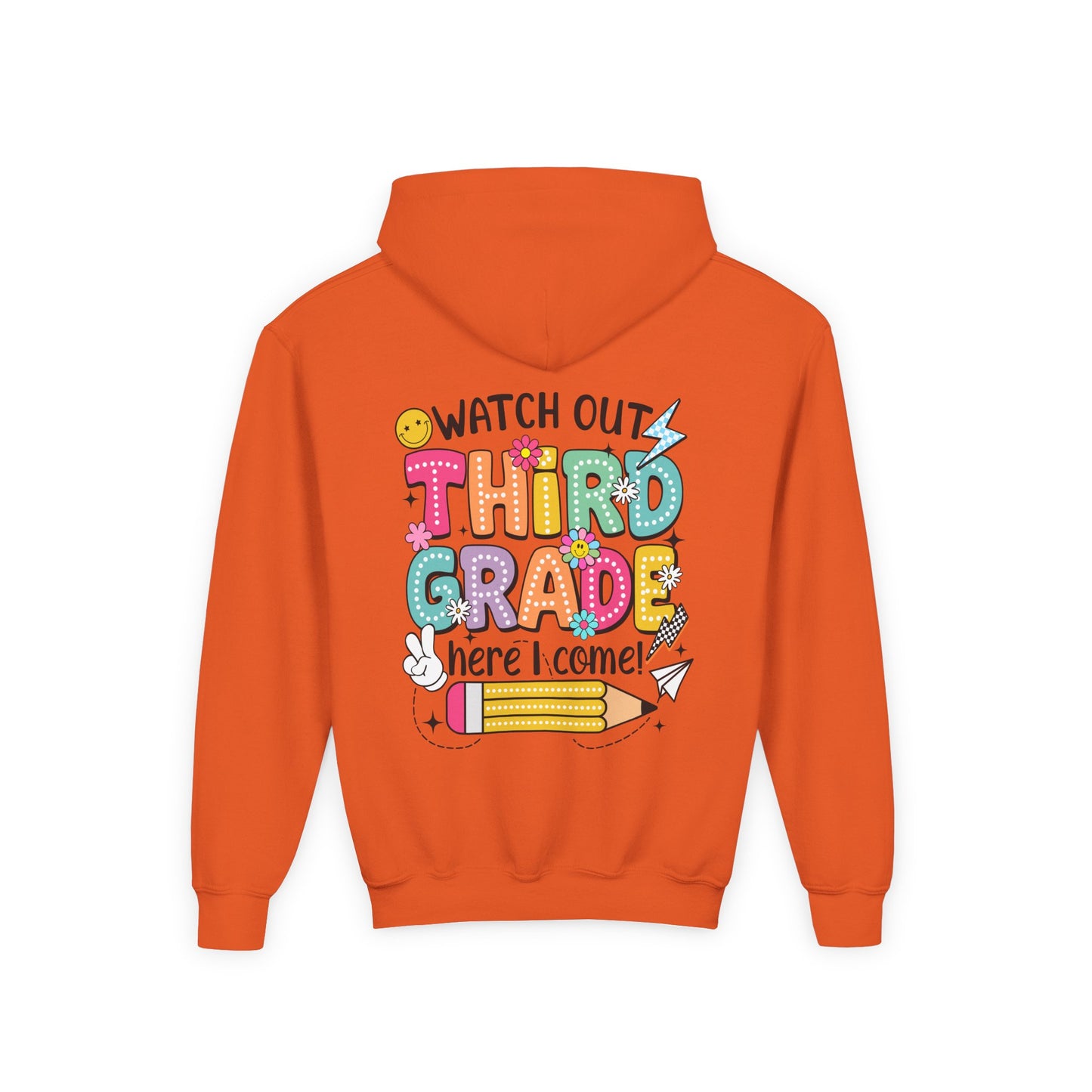 Kids "Watch Out Third Grade Here I Come" Hoodie - Back-to-School 3rd Grade Sweatshirt