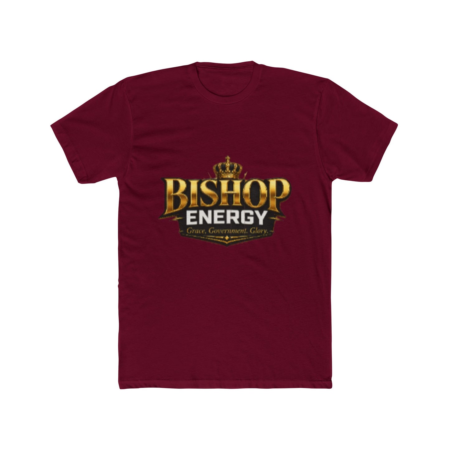Bishop Energy Graphic Tee — Bold Gold Crown Logo T-Shirt