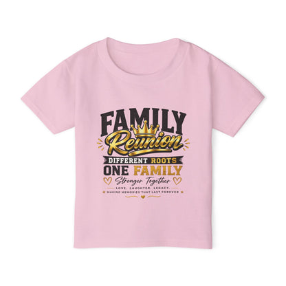 Family Reunion Toddler T‑Shirt — "Different Roots One Family" Kids Tee