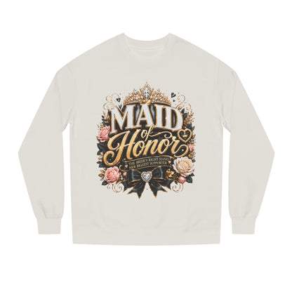Maid of Honor Sweatshirt - Floral Crown Bridal Party Crewneck