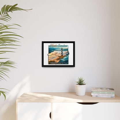 North Carolina Matte Canvas Wall Art — "From Mountains to Coast" Framed Print
