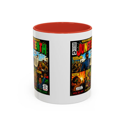Juneteenth Comic Art Coffee Mug — Celebratory Black History Accent Mug