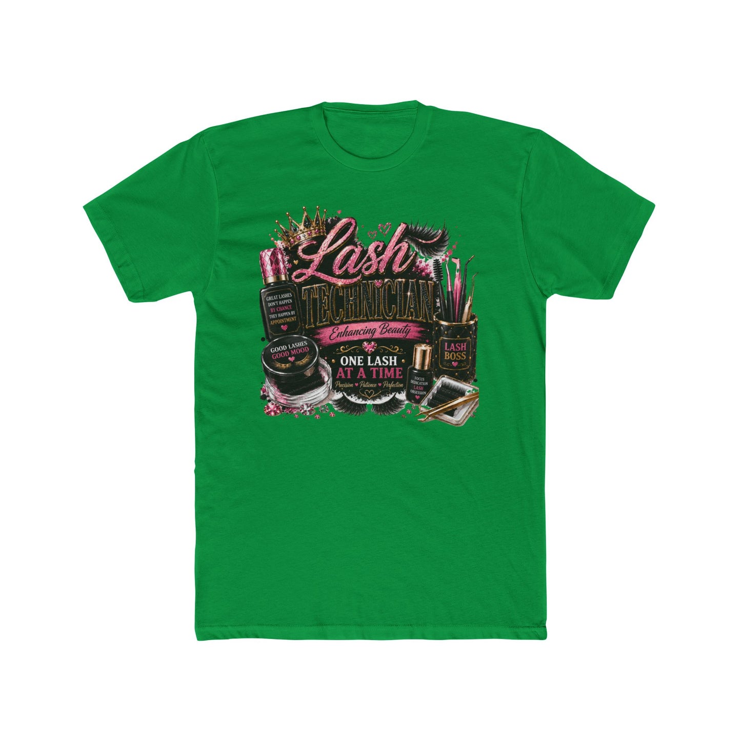 Lash Artist Crew Tee – “One Lash at a Time” Beauty Tools Graphic T-Shirt