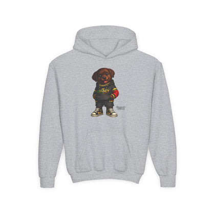 Youth Hoodie — 'Legacy' Streetwear Puppy Graphic Sweatshirt