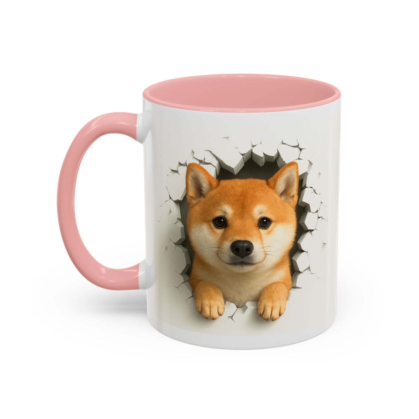 Shiba Inu Peeking Accent Coffee Mug – Cute Dog Lover Gift (11oz, 15oz)