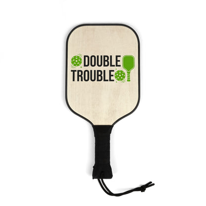 Double Trouble Pickleball Paddles Set — Funny Matching Pickleball Kit with Balls