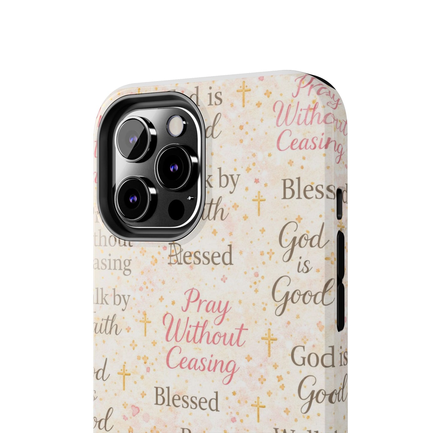 Pray Without Ceasing Phone Case | Christian floral iPhone Case