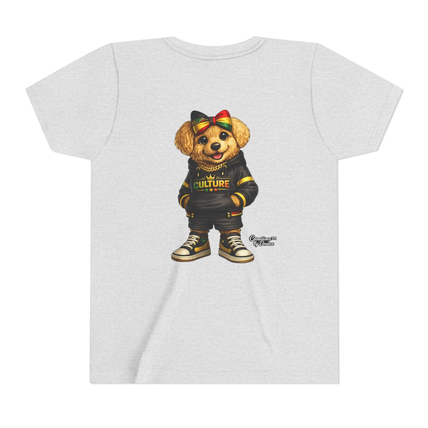 Youth Tee — Cute Rasta Bear "Culture" Graphic Kids T-Shirt