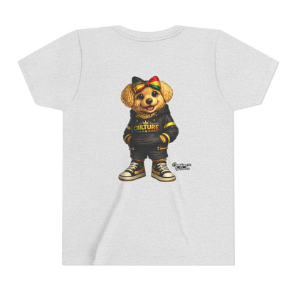 Youth Tee — Cute Rasta Bear "Culture" Graphic Kids T-Shirt