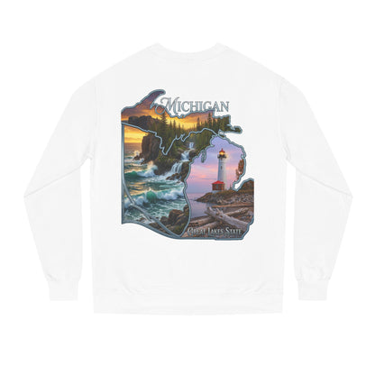 Michigan Lakes State Sweatshirt — Lighthouse & Great Lakes Scenic Pullover