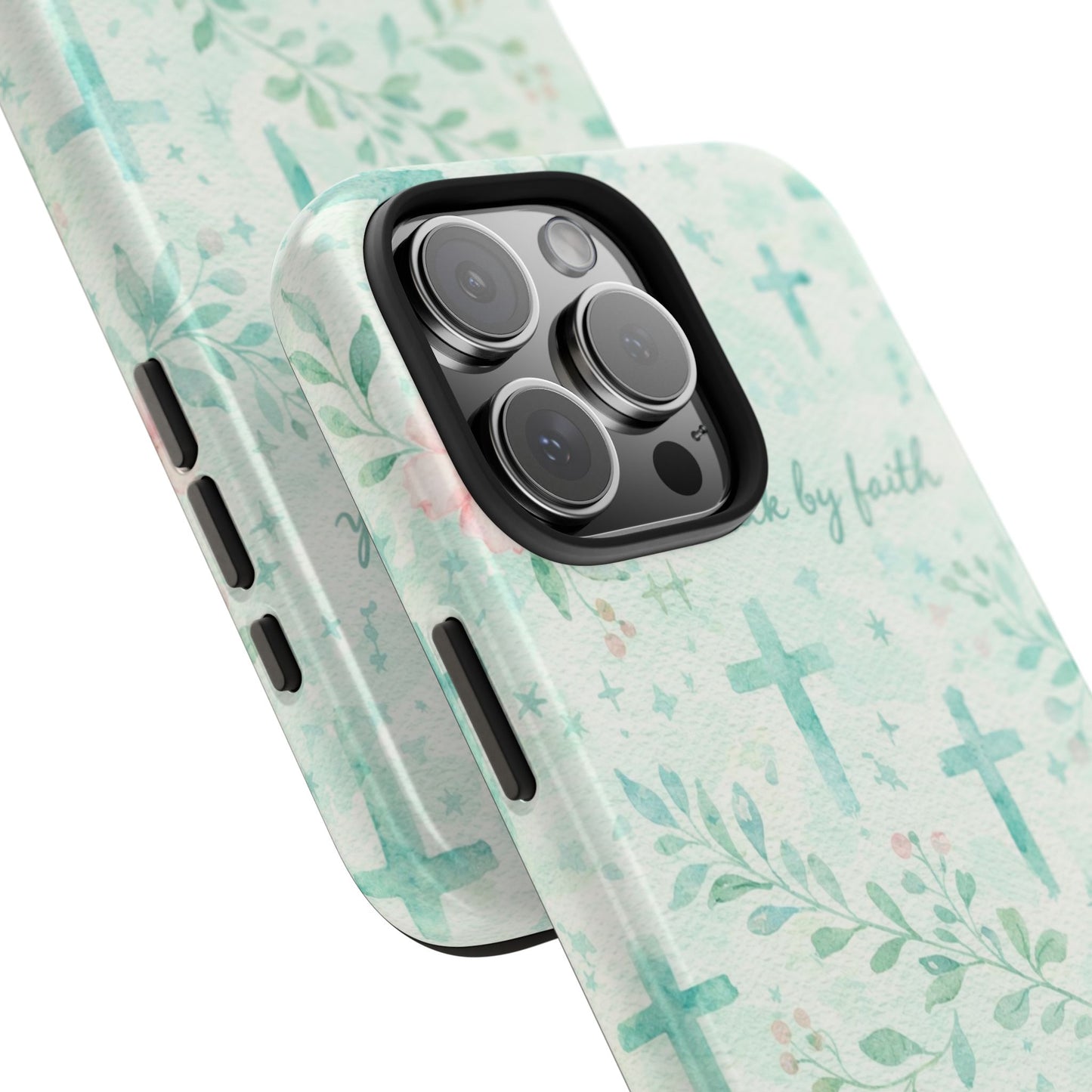 Walk By Faith Phone Case | Christian floral iPhone Case