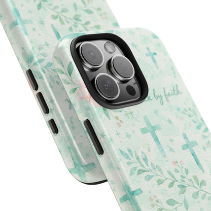 Walk By Faith Phone Case | Christian floral iPhone Case